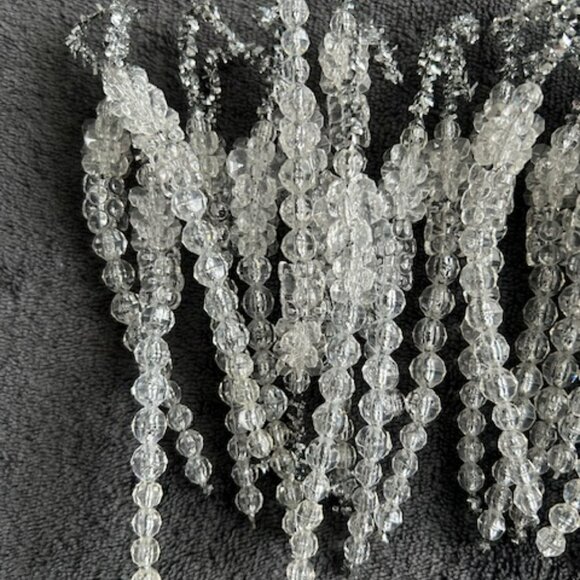 Vintage Handmade Acrylic Crystal Beaded Christmas Holiday Icicle Tree Ornaments - Picture 6 of 7